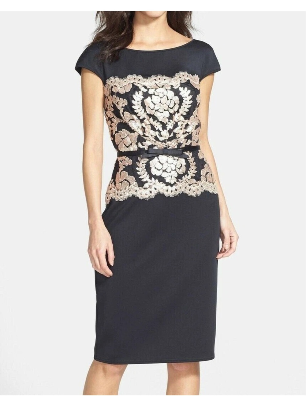 New Tadashi Shoji Black Womens Dress Size 10